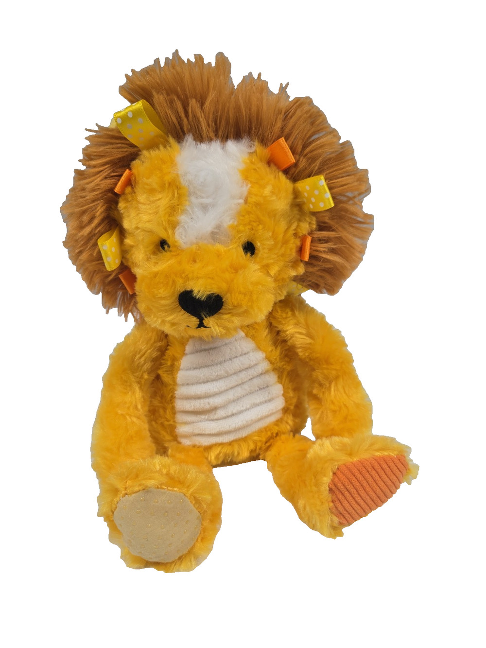 Make Believe Ideas Sensory Snugglers LION Plush Stuffed Animal Tags Rattle 10 in